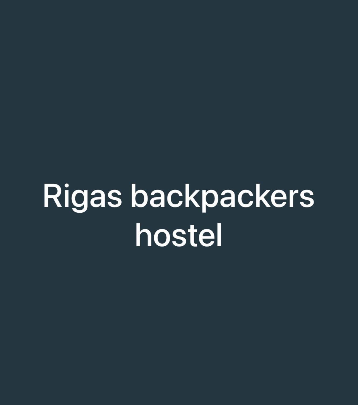 Rigas Backpackers Apartament Ryga